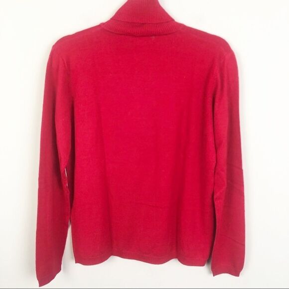 PENDLETON | Red Merino Wool Turtleneck Sweater M - Picture 7 of 8